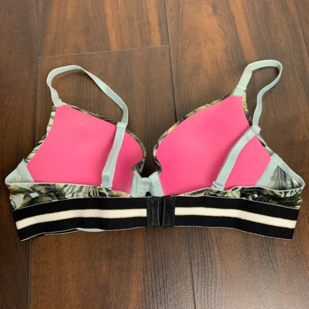 Victoria's Secret Pink Palm Leaf Wear Everywhere Pushup Bra - Picture 3 of 7